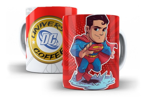 Tazas De Dc Comics 310 Cc, Mugs Con Diseños Animados