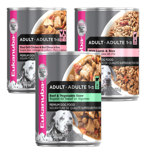 Pack 3 Latas Eukanuba Sabores Surtidos | 354g