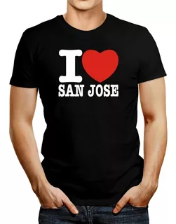 Idakoos Polo I Love San Jose Bold Font