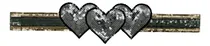 Comprar Aplique Bordado Con Lentejuelas Franjon C\u002F Corazones 39x10cm Plata-oro Lentejuelas
