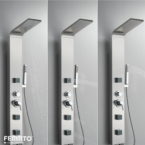 Ducha Escocesa Hidromasaje Columna Jets Acero Duchador Mano