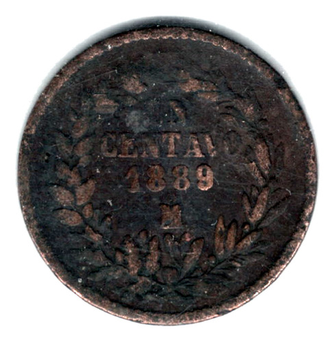 Moneda  1 Centavo 1889  Mo República Mexicana     L1h13r4c4