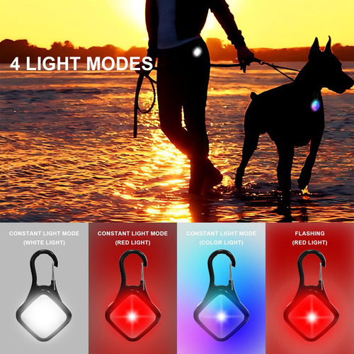 Nofukcn Luz Para Collar De Perro, 4 Modos, Luces Rgb Para Co