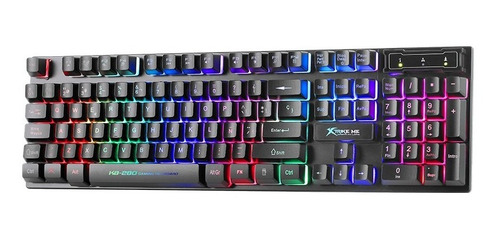 Imagen 3 de 5 de Teclado Gamer Xtrike Me Kb-208 Membrana Luz Rgb