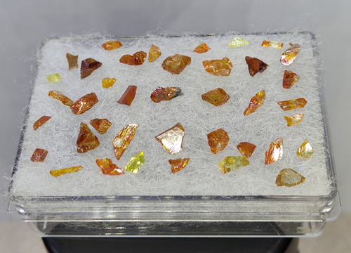 Mineral Raro Esfalerita Gema Tangerina Lote #2 (Usado)