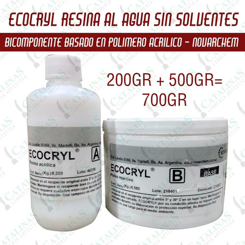 Resina Acrilica No Toxica Ecocryl X700kg Tecnarte Microcentr