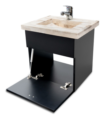 Imagen 3 de 9 de Vanitory Colgante 40cm Travertino Griferia Envio Gratis