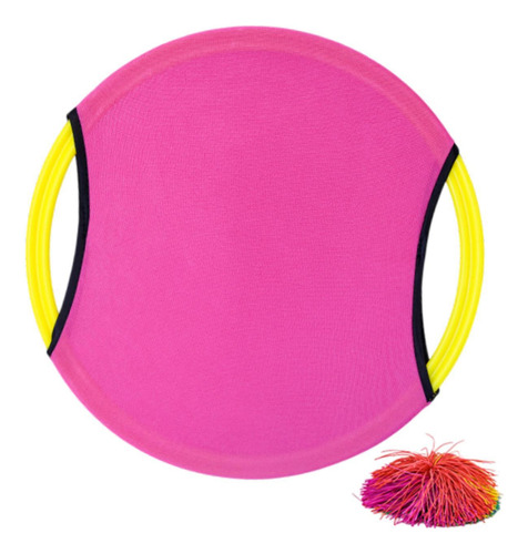 Trampoline Paddle Ball Set Kids Play Parent Paddle Rosa