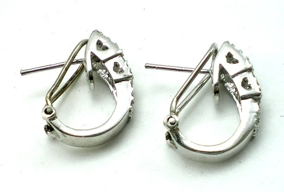 Aros De Plata Y Zafiros Blancos
