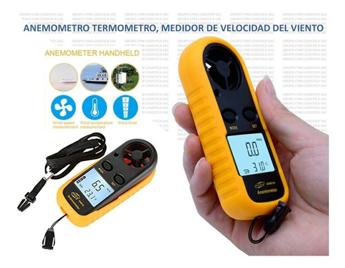 Anemometro Termometro Digital Medidor De Velocidad Del Vient