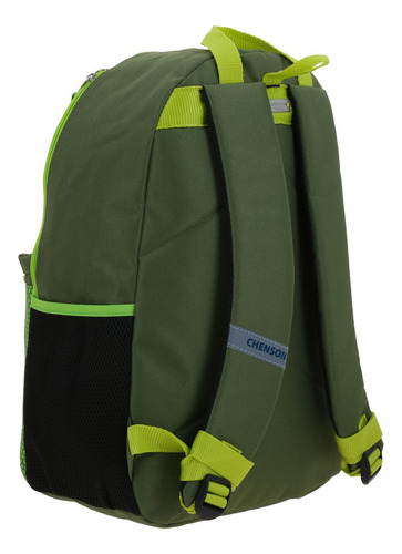 Mochila escolar Chenson CO70239-A color verde diseño dragón 20L