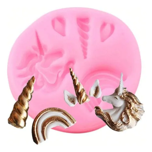 comprar Molde Silicon Unicornio Mixto Chocolate Reposteria Fondant