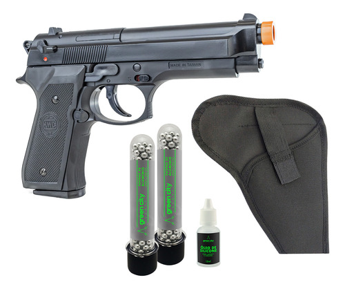 Airsoft Rossi M92 Spring 6.0mm + Coldre + Bolinhas Alumínio