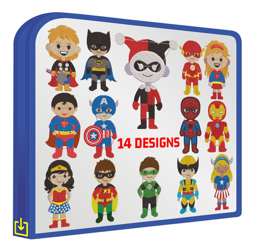 Baby Heroes Set 14 Diseños Bordadoras Infantiles Bordar Ropa