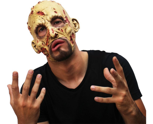 Máscara Látex Zombie Desgarrado Terror Halloween Ghoulish