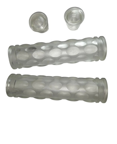 Imagen 1 de 4 de Puños Mtb Transparentes De Bicicleta (par)