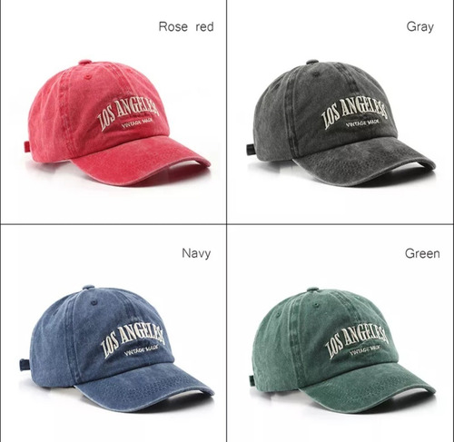 Imagen 4 de 4 de Gorra Los Angeles Vintage Made Prel Bordada Regulabl Hebilla