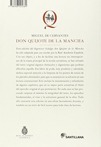 Don Quijote De La Mancha: Edición De La Rae, Adaptada Por Ar