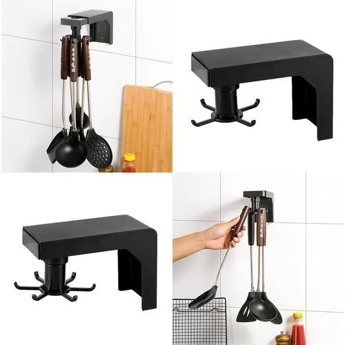 Imagen 2 de 3 de Colgador Gancho Giratorio De Pared