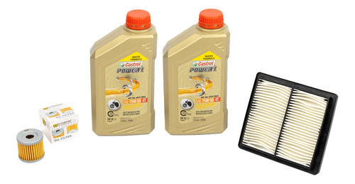 Kit Service Filtros + Power1 15w50 Suzuki 150 Gixxer