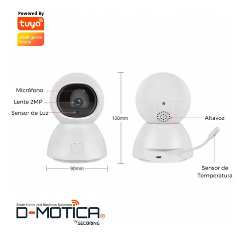 Imagen 8 de 10 de Cámara Wifi Inteligente, Monitor Bebe Full Hd Motorizada