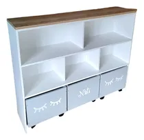 Comprar Mueble Organizador Con Baúles Infantiles Cubos Con Ruedas