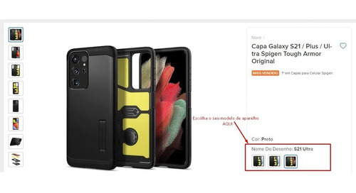 Capa Galaxy S21 / Plus / Ultra Spigen Tough Armor Original
