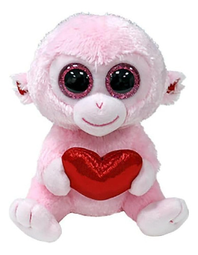 Ty Beanie Boos - Gigi Macaquinho Rosa 16 Cm Cor Rosa-claro