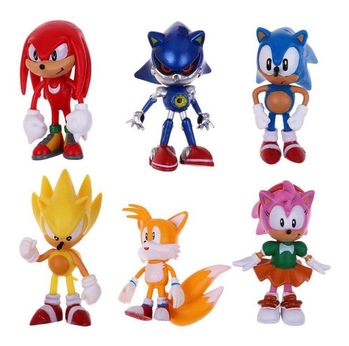 Figuras De Sonic Set Completo De 6 Pcs De 7 Cm 