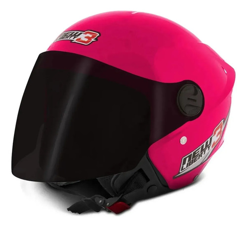 Capacete Aberto Masculino Pro Tork New Liberty 3 Vis. Fumê Cor Rosa Desenho Solid Tamanho do capacete 56