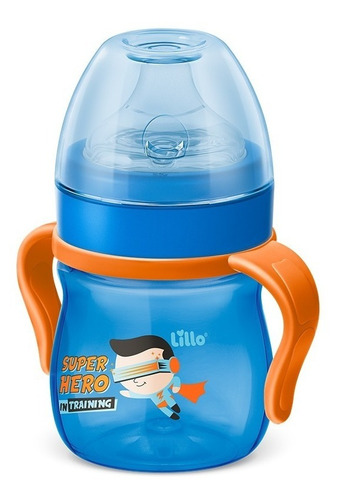 Vaso De Aprendizaje Con Asas Lillo Evolution 150ml +6 Meses Color Azul Liso