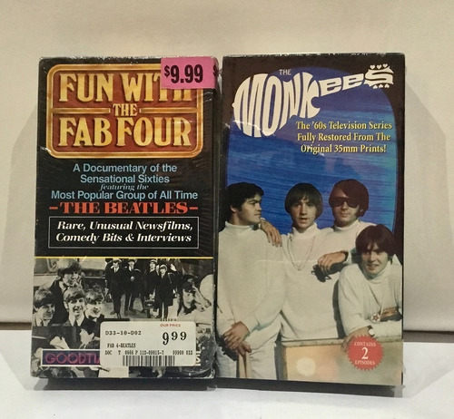 Los Beatles Documental The Monkees 2 Episodios 2 Vhs