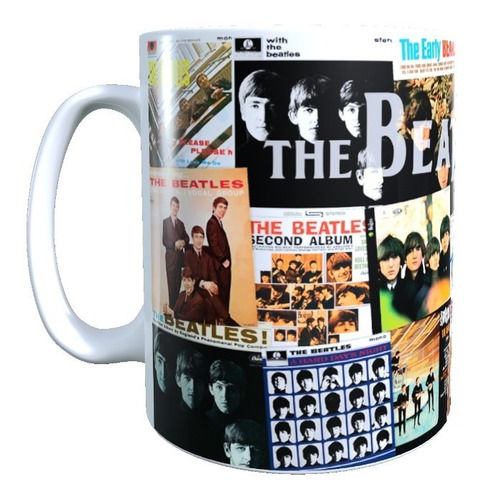 Taza -  Tazón The Beatles Álbumes, Rock 320 Cc