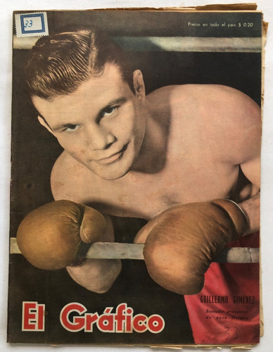 El Grafico Nº 1402 Guillermo Gimenez Boxeo Mayo 1946