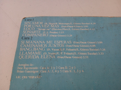 Ivan - Sin Amor - Vinilo Buen Estado (Usado)