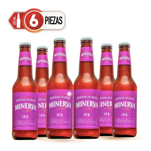 Six Pack Cerveza Minerva Ipa 355ml C/u