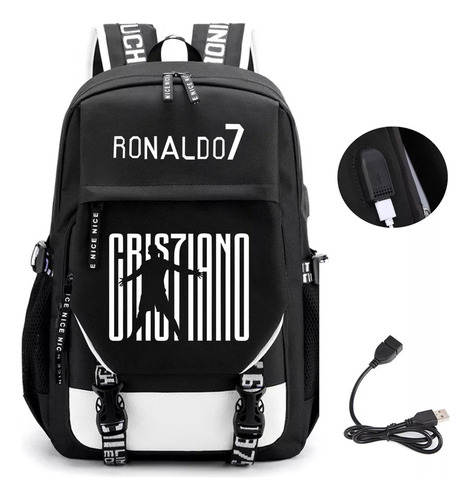 Barato Mochila Cristiano Ronaldo Con Puerto De Carga Usb 2023