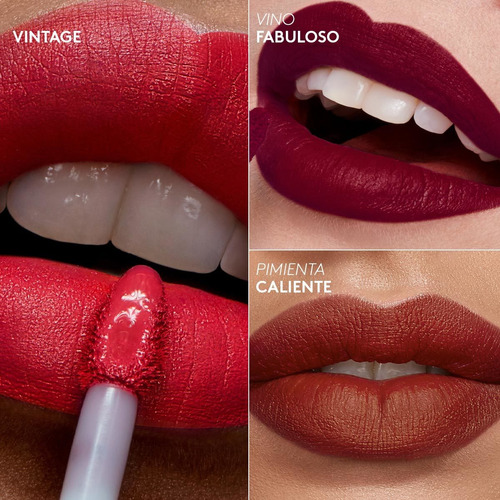 Imagen 3 de 3 de Ésika Set Labiales Hidracolor Mate Fullcolor X3 Edl Navidad