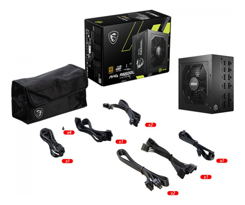 Fonte Msi Mag A650gl, 650w, 80 Plus Gold Full Modular, Black