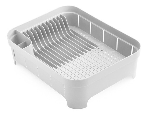Kit 3 Pçs Escorredor Louça Talher, Lixeira Porta Detergente Cor Branco