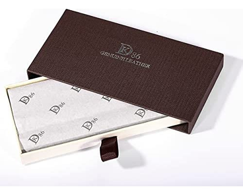 Dk86 Cartera Larga De Ciervo Para Hombre Cuero De Grano Comp