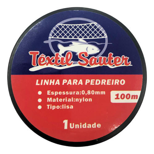 Linha Nylon Liso Laranja Para Pedreiro 0,80mm X 100m Obra