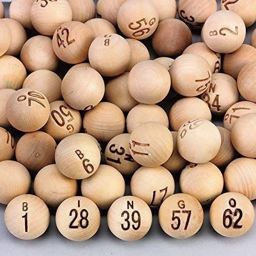 Bolas De Bingo De Madera S&s Worldwide (paquete De 75)