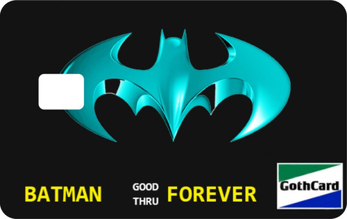 Carátula Skin Cover Sticker Tarjetas Crazy Cards Batman Bank