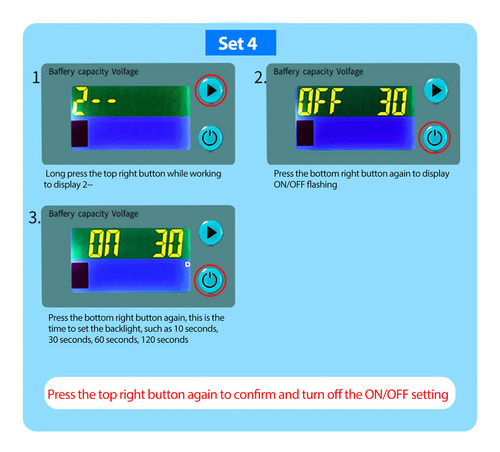 Voltímetro Lcd Con Batería De 10-100 V Con Panel De Cables