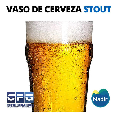 Vaso Vidrio Cerveza Pinta Stout 473 Ml Nadir Cod 7051 X 12