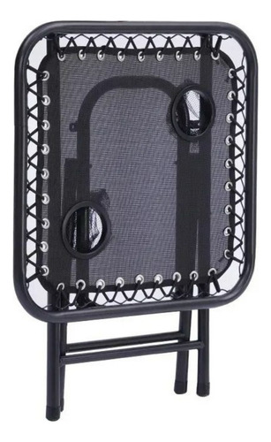 Reposera Gravedad Cero Combo X 2 + Mesa Plegable Zr Fitness Negro
