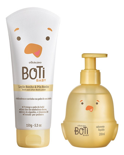 Combo Boti Baby Banho: Sabonete Líquido Corpo E Cabelo + Loç