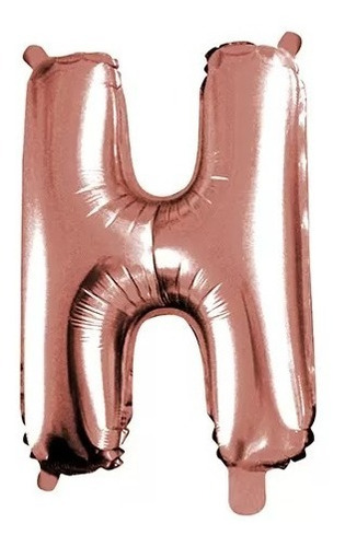 Balão Metalizado Letra H - Rose Gold 102cm Festa Aniversário