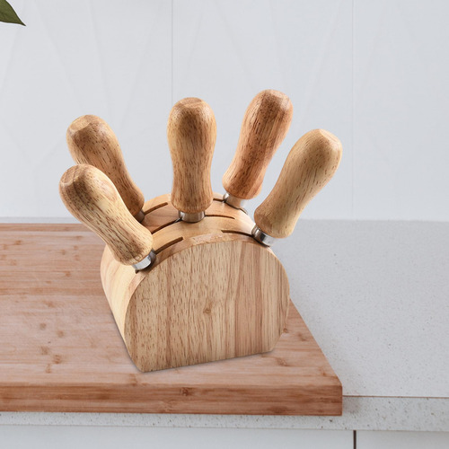 De Queso Con Estante De Madera, Tenedor Para Queso, Juego De